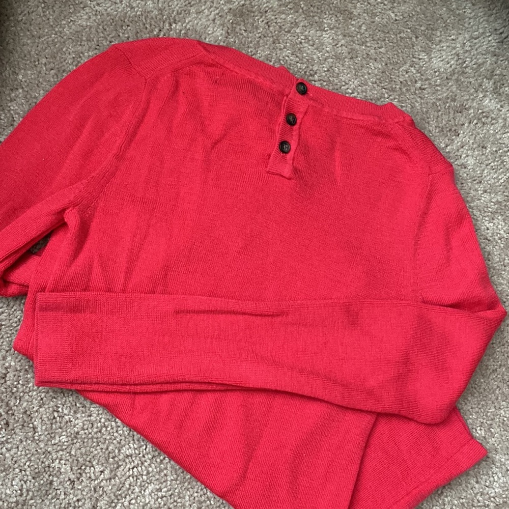 Banana Republic merino wool dark pink sweater small